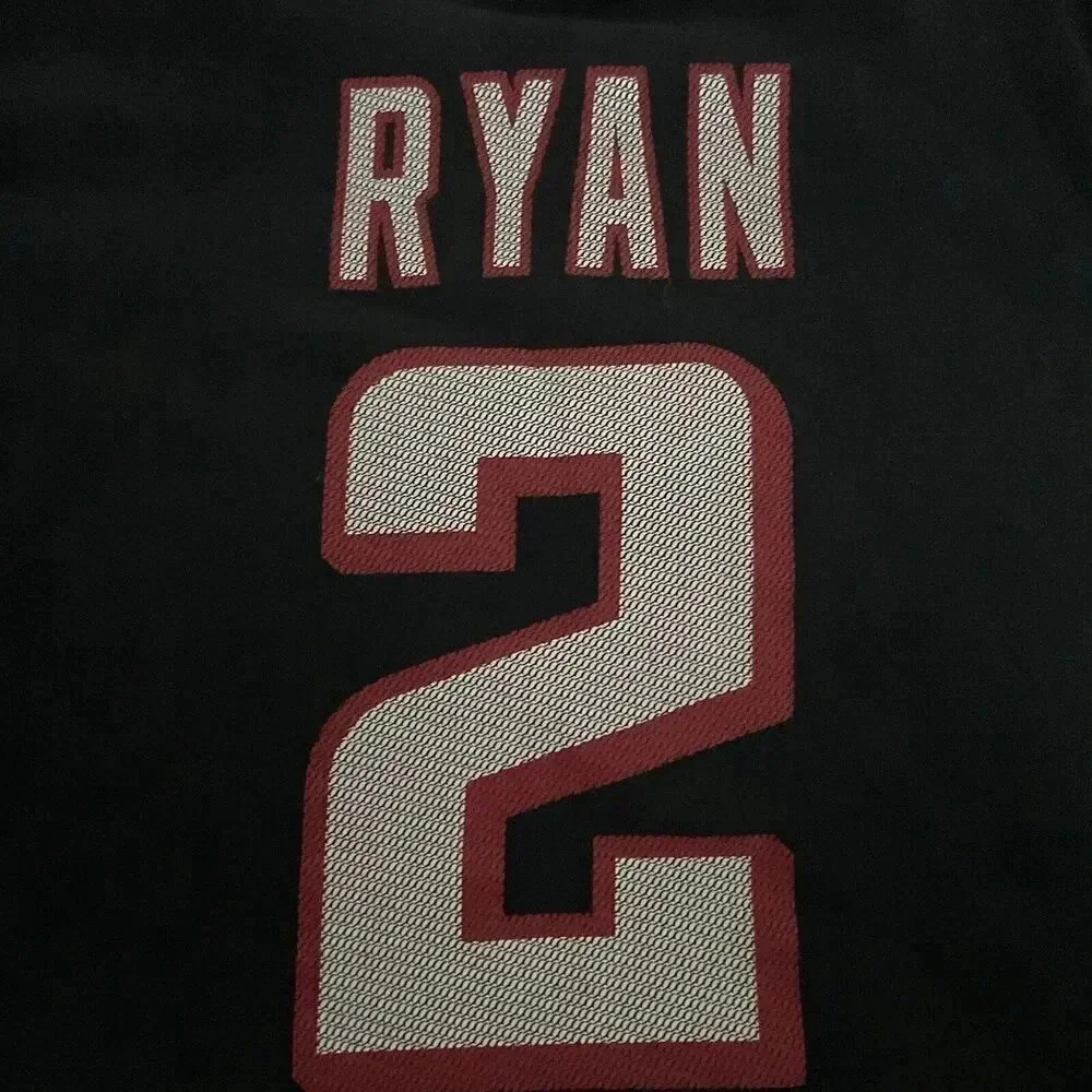 Atlanta Falcons Nike Shirt Large NFL Team Apparel Matt Ryan #2 Black 100% Cotton